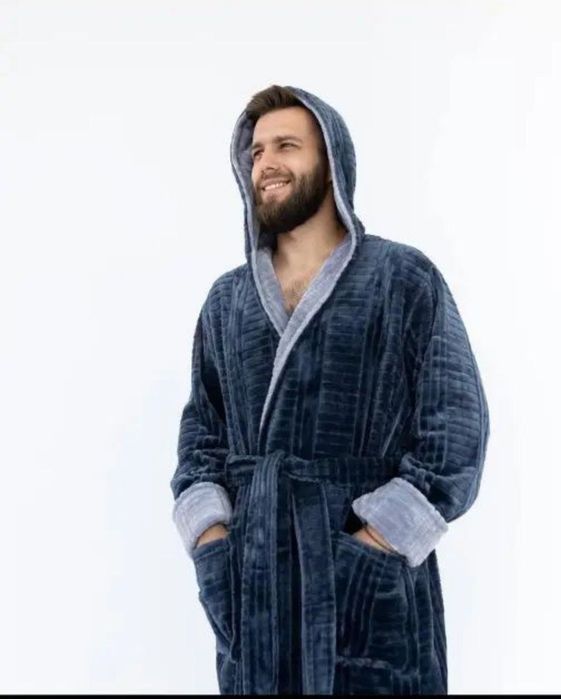 Ciepły szlafrok męski