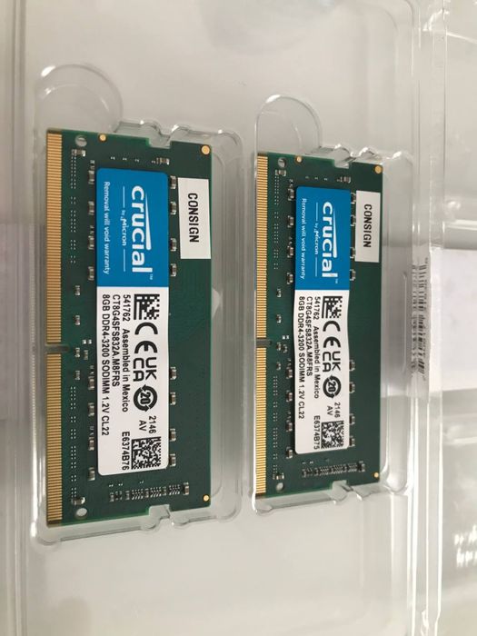 Пам’ять для ноутбуків Crucial ddr4 sodimm 2x8gb, cl22, 1,2v ,3200mhz