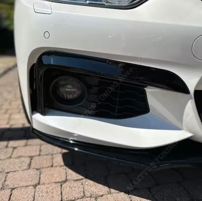 Накладки на бампер BMW F32 F36 жабры бампера БМВ Ф32 Ф36 элероны губа усы на бампер обвес губа сплитер юбка