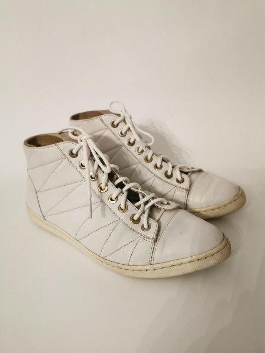 GINO ROSSI sneakers trampki RINA BIAŁE DTG365 r38