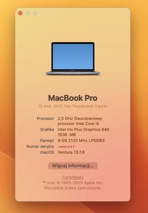MacBook Pro 13 cali