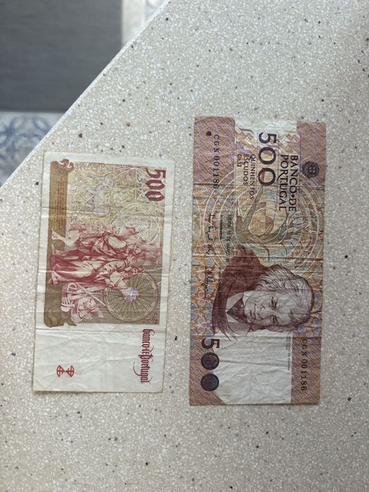 Notas escudo verdadeiras colecao