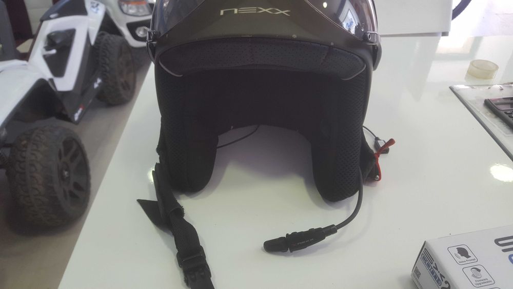 intercomunicador sxcom2 novo, para capacetes jet.