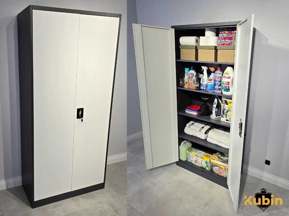 Szafa metalowa do biura warsztatu, garażu, pralni. Duża i solidna