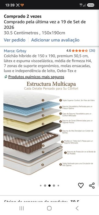 Colchao rigorosamente novo