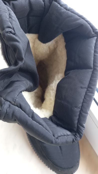 Черевики Сапоги дутыши черные 24-24,5