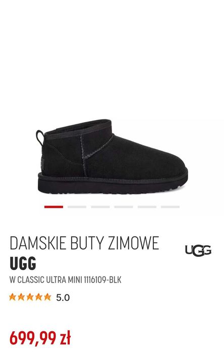 Buty zimowe ugg ultra mini 37 czarne