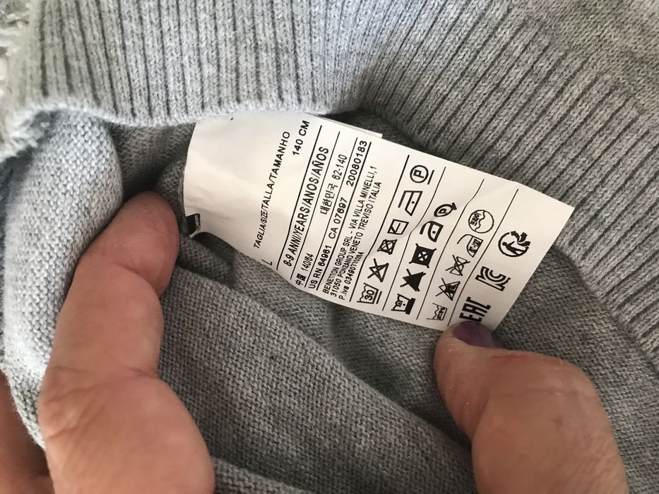 Casaco malha Benetton 8-9 anos