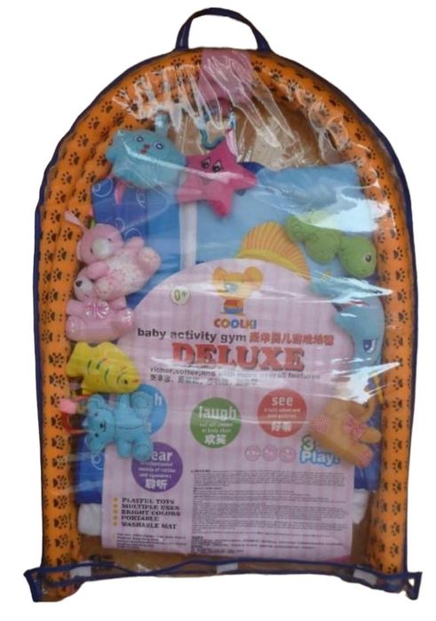 Великий розвиваючий ігровий коврик з м’якими підвісними ігрушками-звір