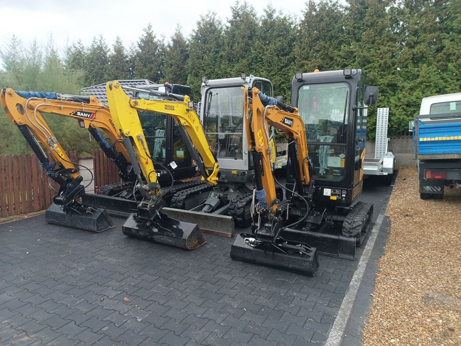 WYNAJEM Mini Koparka Minikoparek Młot Wiertnica Chwytak WOZIDŁO