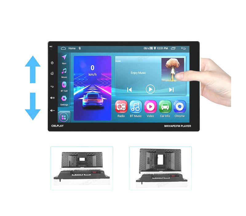 RÁDIO GPS 9'' ANDROID 13 UNIVERSAL 1 DIN 4GB+64GB