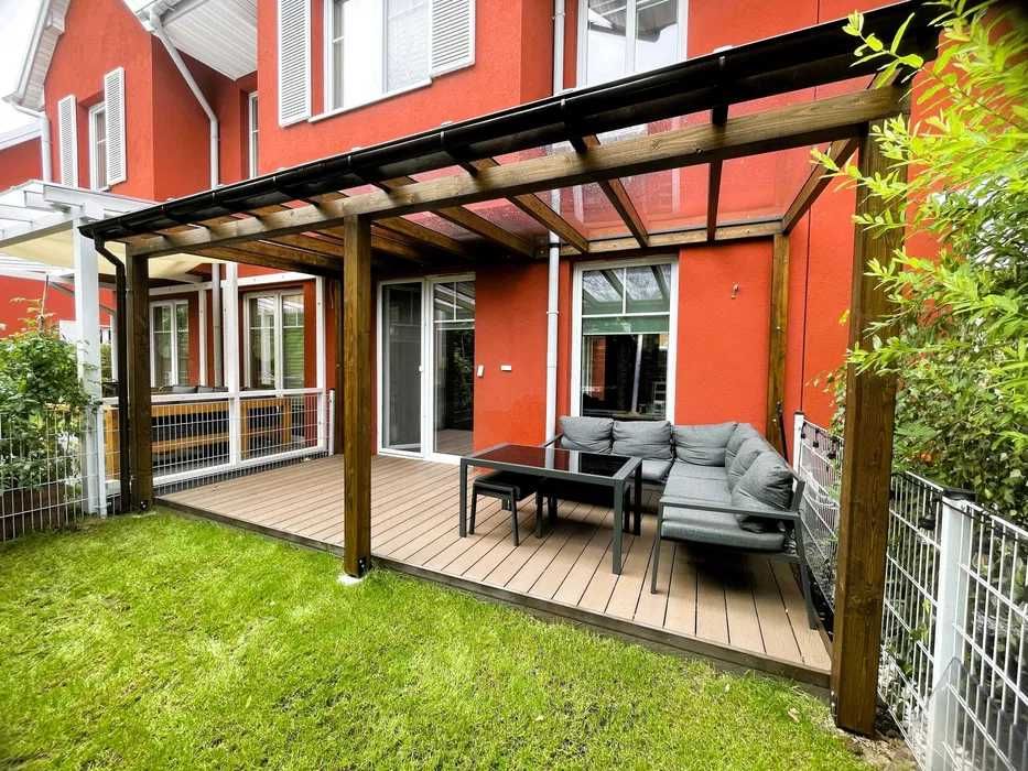 Pergola, altana, wiata, drewno BSH, poliwęglan, zadaszenie