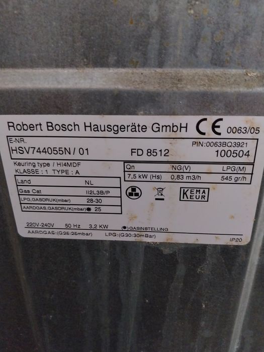 Газова плита BOSCH 60см