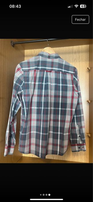 camisa xadrez primark