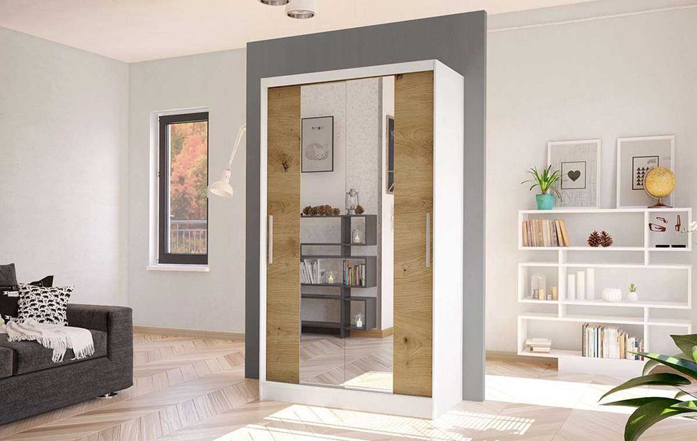 Nowa Szafa przesuwna garderoba ATLAS 2 100cm Fronty lustrzane