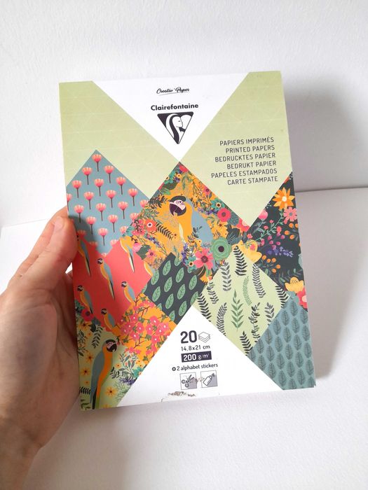 Bloco de papel A5 estampado Clairefontaine scrapbooking