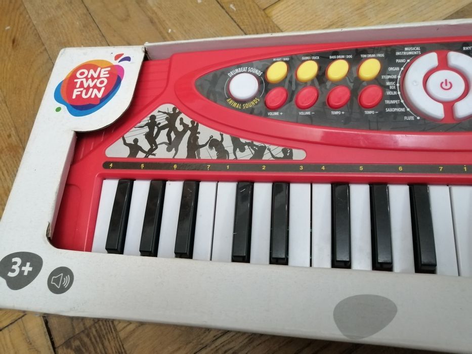 Детский синтезатор пианино electronic keyboard one two fun 589822