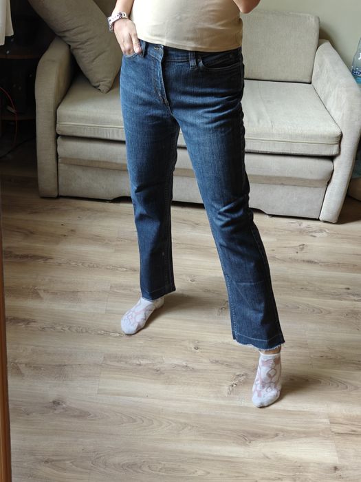 Jeansy Ease wysoki stan rozmiar M pas  82 76 cm długość nogawki  93 cm cm