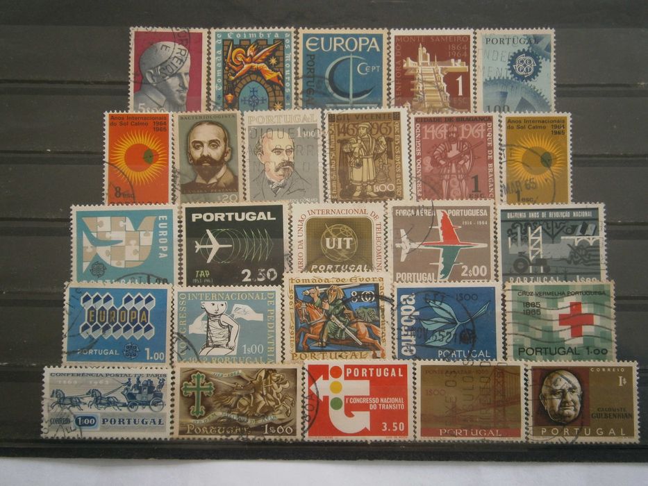 26 selos Portugueses dos anos 1963/1966