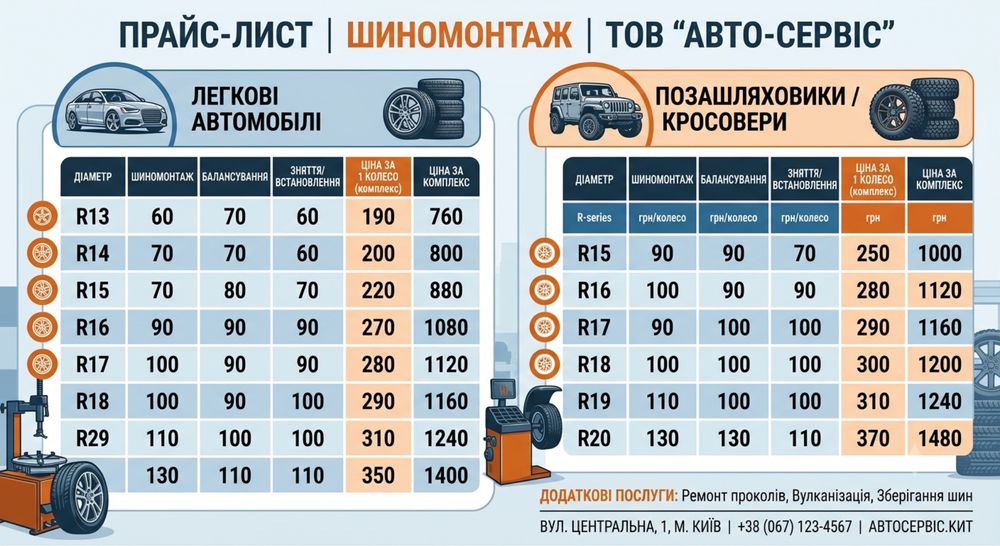 СТО, Шиномонтаж, Гідроборт,Оболонь