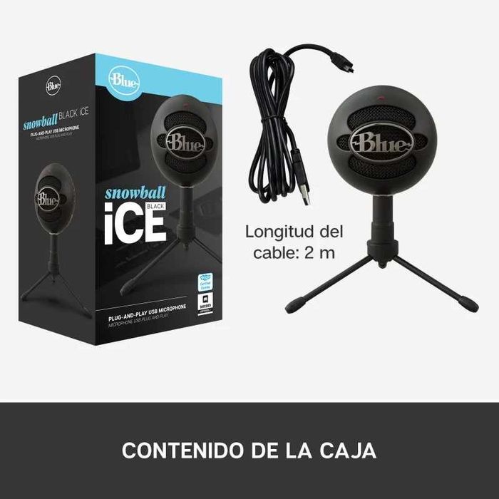 Blue Microphones Snowball ICE Microfone Gravação e Transmissão em PC