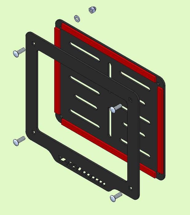 Ramka tablicy rejestracyjnej (inox 3mm, alu3mm)