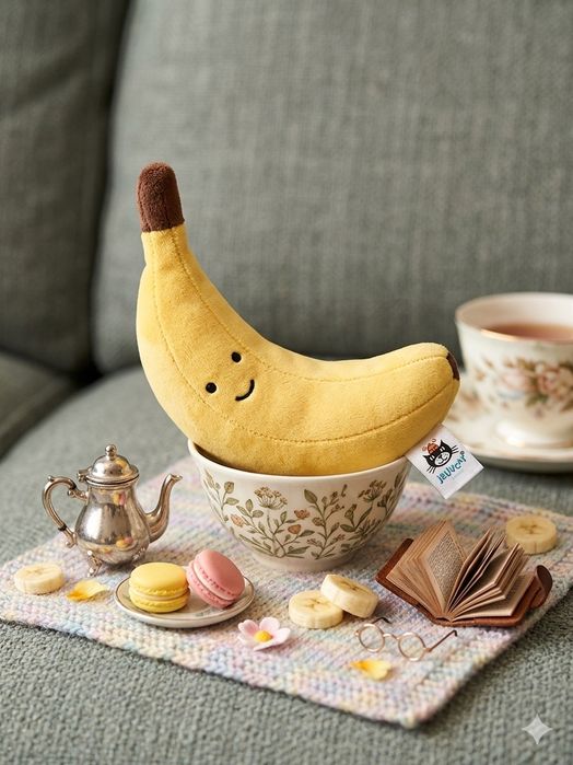 Оригінальний Jellycat Банан Amuseable Banana м'яка іграшка колекційна