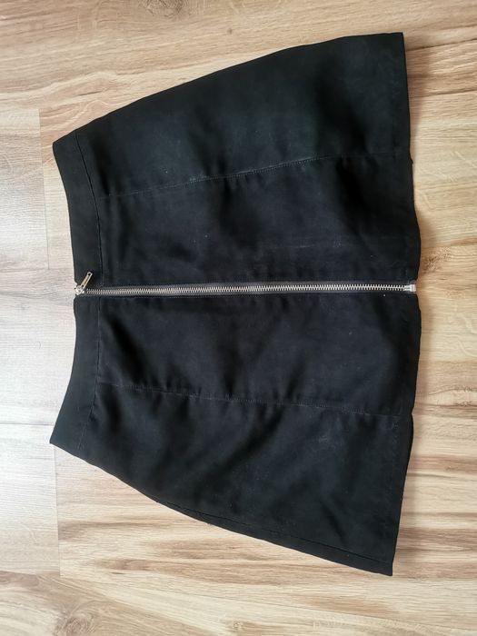 Zamszowa spódnica z zamkiem M/38 H&M