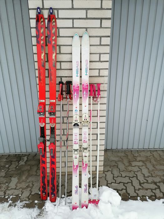Narty zjazdowe  Head z kijkami