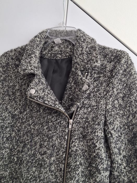 Krótki płaszcz damski H&M M wełniany