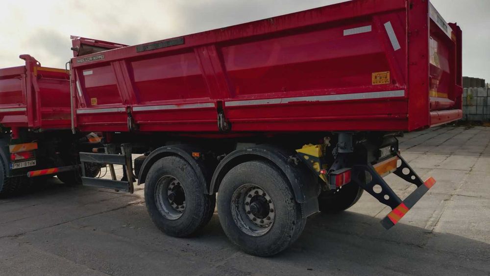 Zestaw Scania P410 Meiller Kipper + przyczepa  Meiller Kipper MZDA