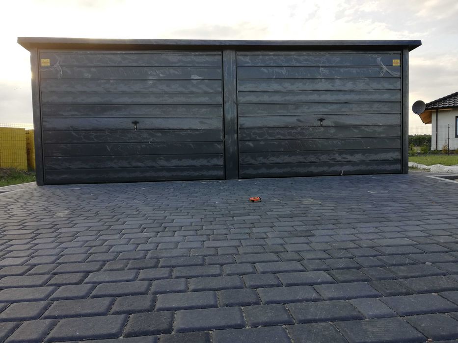 Garaż 4x5 GRAFIT + ZŁOTY DĄB + Wiata  NOWOŚĆ