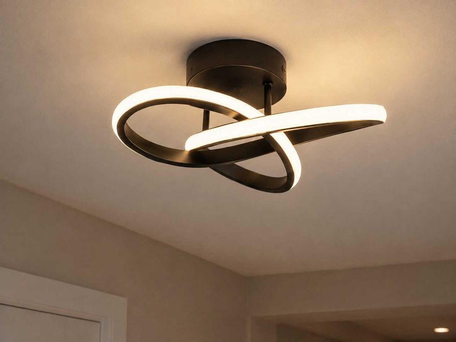 NOWA Lampa Sufitowa LED 28W Nowoczesna Lampa LED Żyrandol Plafon Lampa Supeł Loft Do Salonu Sypialni Jadalni Biura Unikatowa Lampa Loft Glamour