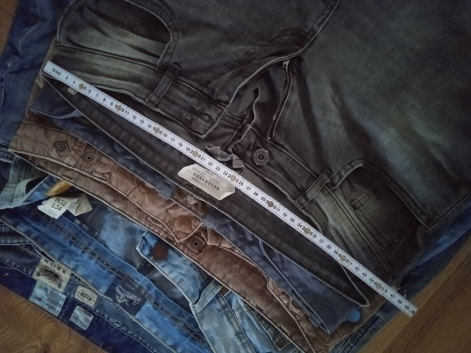 6 par spodni 34 markowe i koszulka Adidas