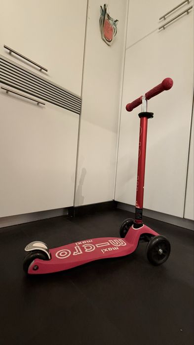 Trotinete com caixa Micro, rosa,  menina, modelo maxi, com caixa, sem luzes