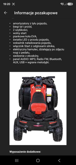 Quad dla dziecka