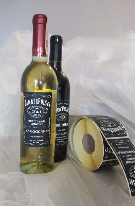 NOWE naklejki 75x110 Bimber Polski etykiety Foliowe samoprzylepne