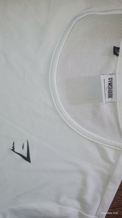 Koszulka gymshark longsleeve biały M