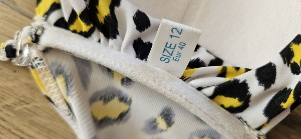 Góra stroju kostium kąpielowy motyw zwierzęcy lampart tygrys S koci 36