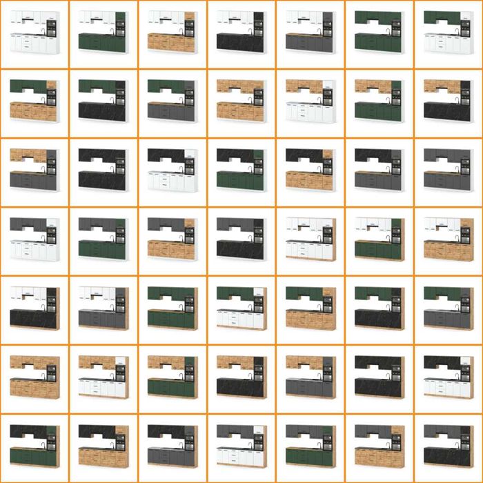 Kuchnia Marra 2.6m Zestaw Ze Słupkiem Modułowy Nowoczesny Pojemny Duży