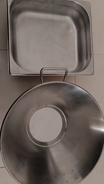 Bandeja + Bacia amassar inox hotelaria