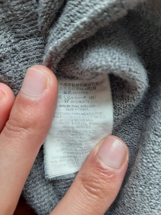 Camisola gola alta cinza