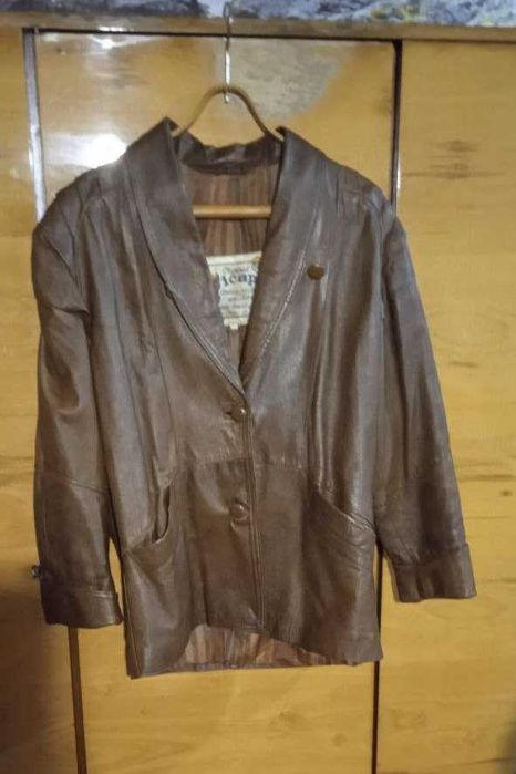 Винтажная итальянская куртка из НАТУРАЛЬНОЙ кожи