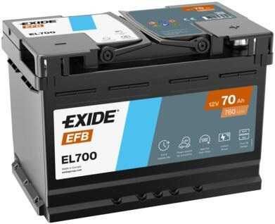 Akumulator EXIDE 70AH 760A EFB EL700 Małe Garbary 1