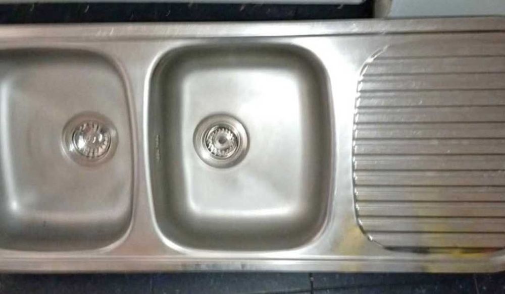 Lava loiça 2 cubas de embutir 1,20x48