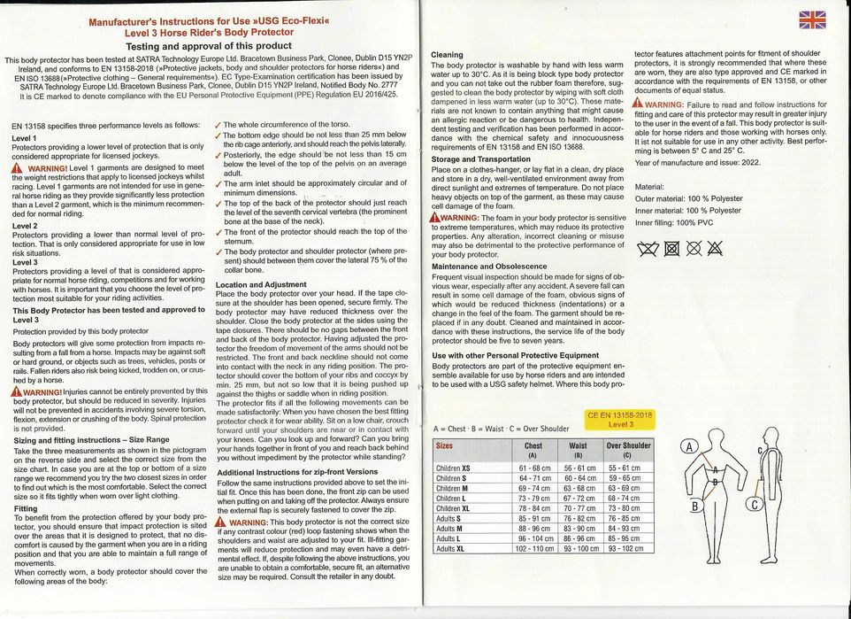 Colete de Equitação - USG Eco Flexi