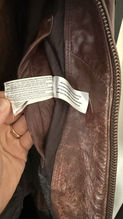 Casaco / Blusão de Pele da Massimo Dutti