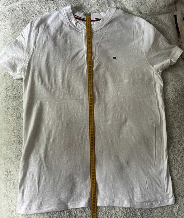 Tommy Hilfiger T-shirt męski biały rozm. S/M stan bdb.