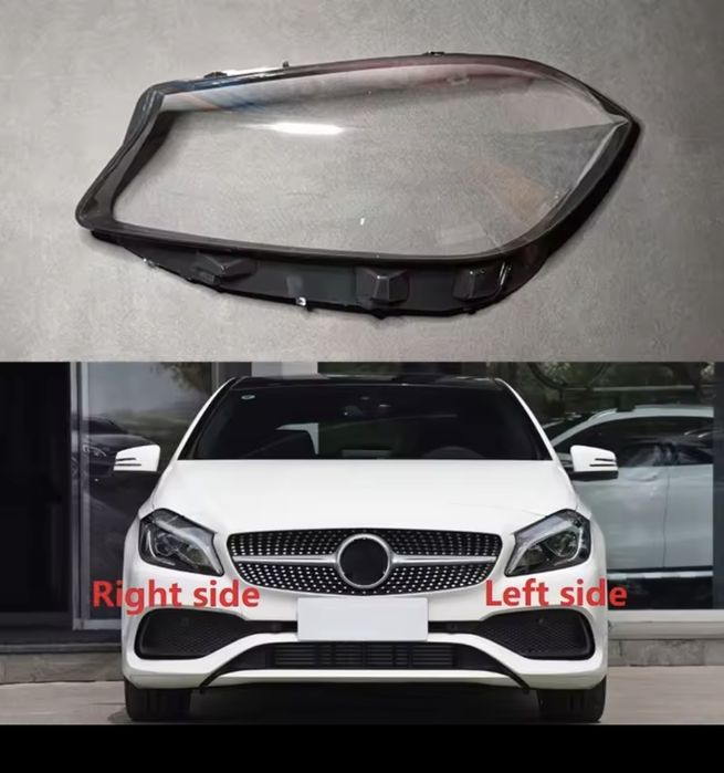 Vidro capa lente farol ótica mercedes classe A w176 facelift