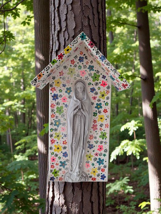 Kapliczka Drewniana Malowana LUDOWA